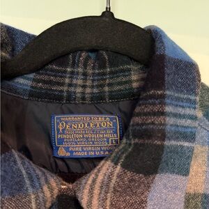 Pendleton Men's Multi-Blue Plaid Shirt Jacket